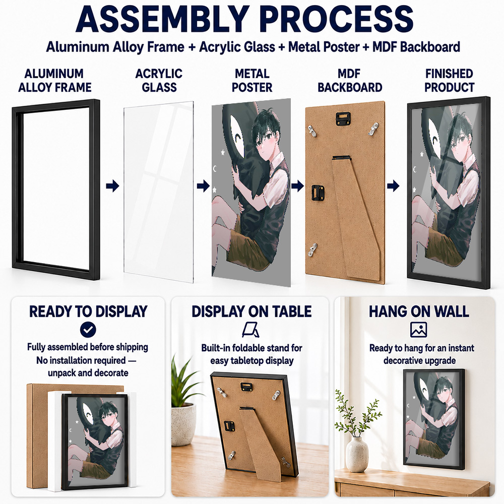 Omori Framed Aluminum Metal Po - Video Gaming & Esports Usd Acc 评论和价格